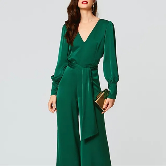 NWT TS Couture Satin Jumpsuit - Picture 1 of 4